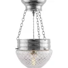 Karlskrona Lampfabrik Amplar|Stora Taklampor|Ampel - Heidenstam 200 nickel, klarglas