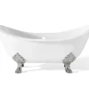 Badex AB Gjutjärnsbadkar|Gjutjärnsbadkar Med Tassar|Badkar gjutjärn - Antique, vit med lejontassar 180 cm