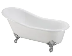 Badex AB Gjutjärnsbadkar|Gjutjärnsbadkar Med Tassar|Badkar - Versailles vit gjutjärn med tassar, 137 cm