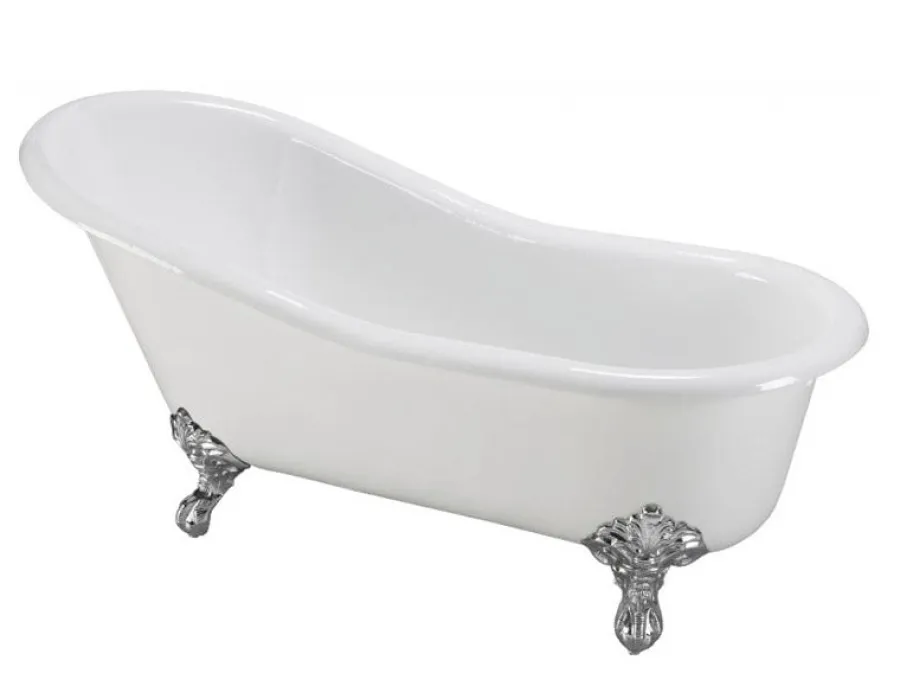 Badex AB Gjutjärnsbadkar|Gjutjärnsbadkar Med Tassar|Badkar - Versailles vit gjutjärn med tassar, 137 cm