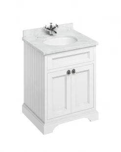 Badex AB Kommoder Med Handfat|Badrumskommoder|Badrumskommod Burlington - 65 cm vit