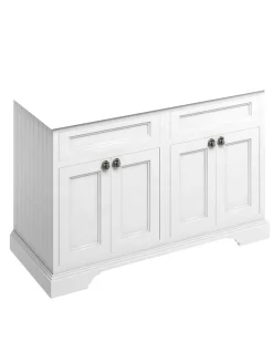 Badex AB Kommoder 100 - 130 Cm|Badrumskommod dubbelt Burlington - Fristående möbel 130 cm, matt vit (Endast underdel)