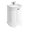 Badex AB Kommoder Med Handfat|Badrumskommod rundad Burlington - 65 cm matt vit/dörr