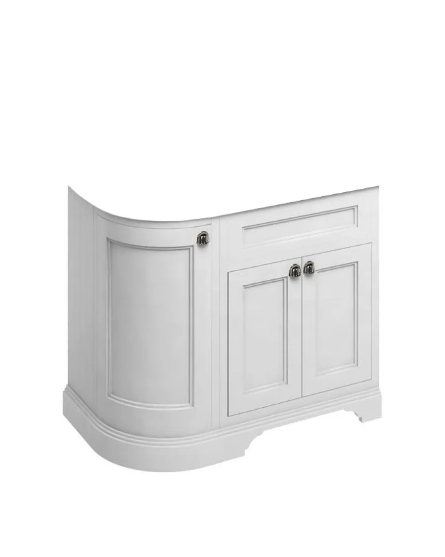 Badex AB Kommoder 100 - 130 Cm|Badrumskommod rundat hörn Burlington - 100 cm vit (endast underdel)