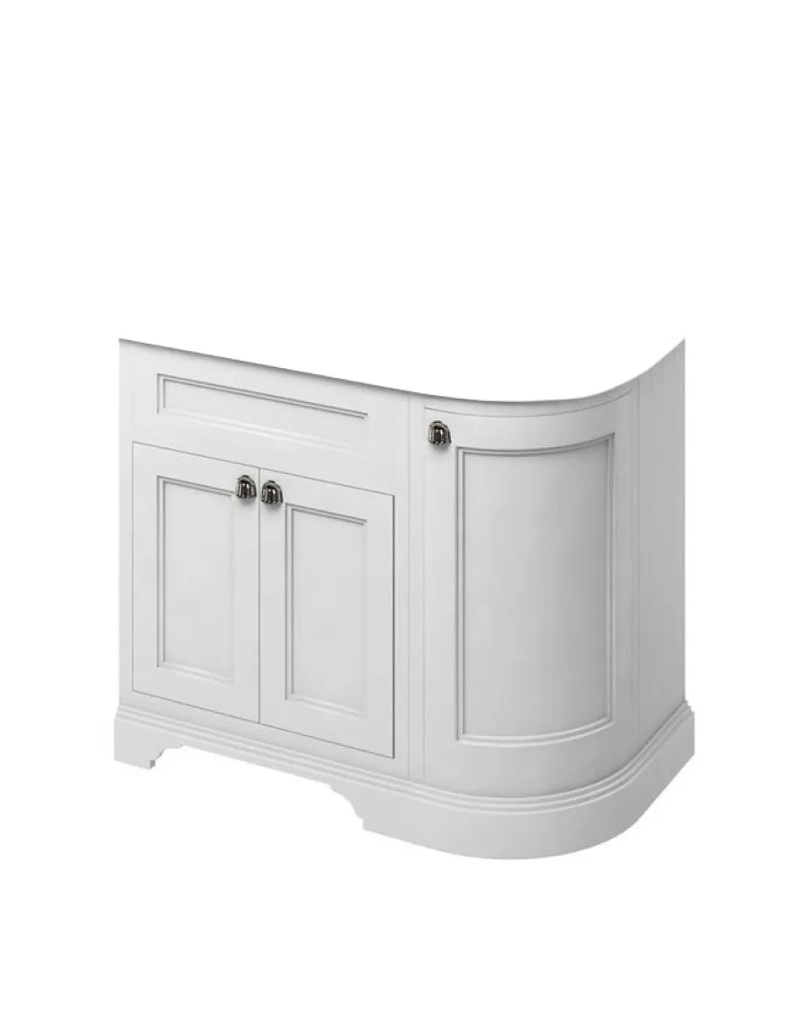 Badex AB Kommoder 100 - 130 Cm|Badrumskommod rundat hörn Burlington - 100 cm vit (endast underdel)
