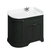 Badex AB Kommoder 100 - 130 Cm|Badrumskommod rundat hörn Burlington - 100 cm svart (endast underdel)