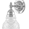 Karlskrona Lampfabrik Badrumslampor - Vägg|Badrumslampor - Vägg|Badrumslampa - Adelborg nickel, slipat klarglas