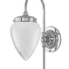 Karlskrona Lampfabrik Badrumslampor - Vägg|Badrumslampor - Vägg|Badrumslampa - Blomberg 80 nickel, slipat mattglas