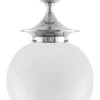 Karlskrona Lampfabrik Badrumslampor - Tak|Badrumslampor - Tak|Badrumslampa - Dahlberg 100 nickel, stor klotskärm