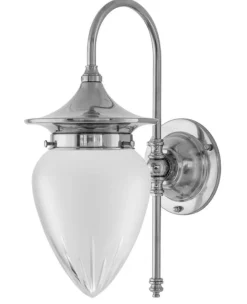 Karlskrona Lampfabrik Badrumslampor - Vägg|Badrumslampor - Vägg|Badrumslampa - Fryxell nickel, slipat mattglas