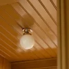 Karlskrona Lampfabrik Små Taklampor|Badrumslampor - Tak|Badrumslampa - Lundkvist 80 nickel, klotskärm