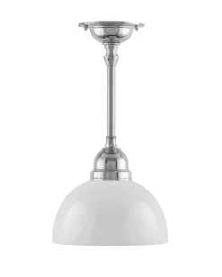 Karlskrona Lampfabrik Små Taklampor|Badrumslampor - Tak|Badrumslampa - Taklampa Byströmpendel 60 nickel, halvsfär