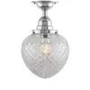 Karlskrona Lampfabrik Badrumslampor - Tak|Badrumslampor - Tak|Badrumslampa - Taklampa Byström 100 nickel, klardroppe