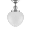 Karlskrona Lampfabrik Badrumslampor - Tak|Badrumslampor - Tak|Badrumslampa - Taklampa Byström 100 nickel, mattdroppe