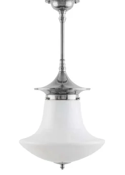 Karlskrona Lampfabrik Badrumslampor - Tak|Badrumslampor - Tak|Badrumslampa - Taklampa Dahlbergspendel 100 nickel, klottrattskärm