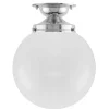 Karlskrona Lampfabrik Badrumslampor - Tak|Badrumslampor - Tak|Badrumslampa - Taklampa Lundkvist 100 nickel, klotskärm