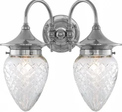 Karlskrona Lampfabrik Badrumslampor - Vägg|Badrumslampor - Vägg|Badrumslampa - Tigerstedt nickel, klarglas