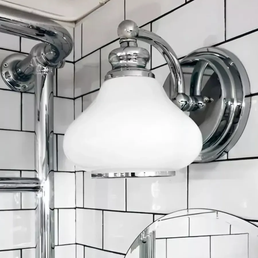 Badex AB Badrumslampor - Vägg|Vägglampor I Krom|Badrumslampa - Vägglampa Frogmore krom/vit