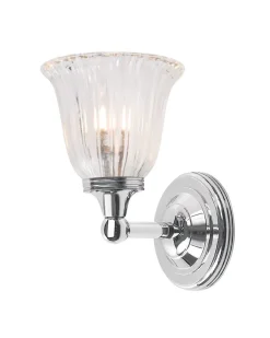 Badex AB Badrumslampor - Vägg|Vägglampor I Krom|Badrumslampa - Vägglampa Truro krom/glas