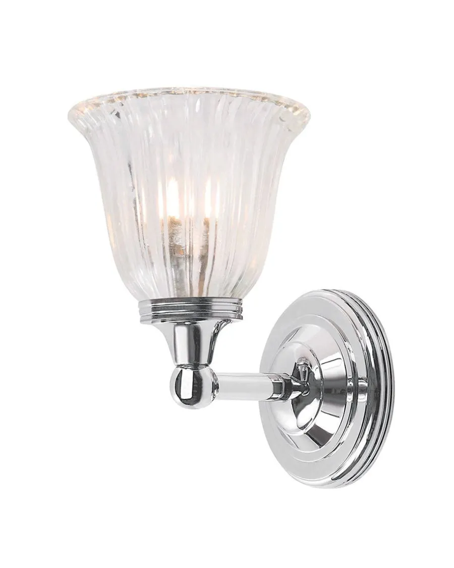 Badex AB Badrumslampor - Vägg|Vägglampor I Krom|Badrumslampa - Vägglampa Truro krom/glas
