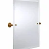 Badex AB Badrumsspeglar Med Fasettslipade Kanter|Tillbehör Brons - Badrum|Badrumsspegel - Haga rektangulär - Brons 45 x 60 cm