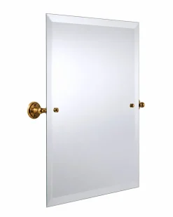Badex AB Badrumsspeglar Med Fasettslipade Kanter|Tillbehör Brons - Badrum|Badrumsspegel - Haga rektangulär - Brons 45 x 60 cm