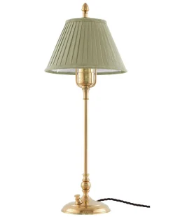 Karlskrona Lampfabrik Bordslampor|Bordslampor I Mässing|Bordslampa - Ankarcrona 50 cm mässing, olivgrön skärm