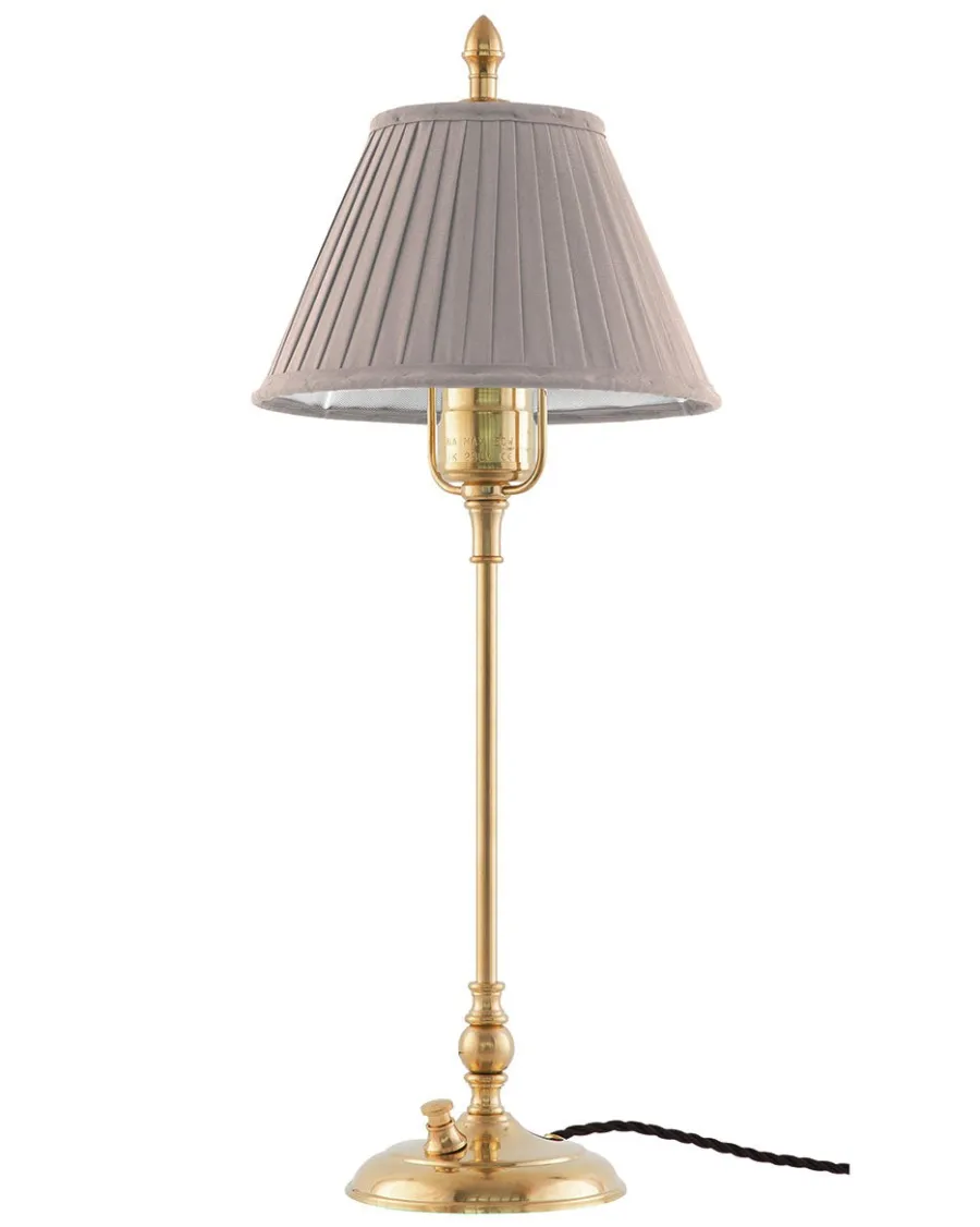 Karlskrona Lampfabrik Bordslampor|Bordslampor I Mässing|Bordslampa - Ankarcrona 50 cm mässing, beige skärm