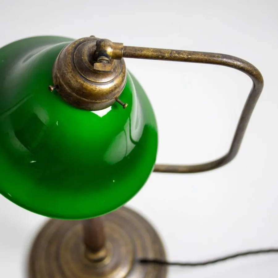 STILARS di GOBBI ANGELO S.n.c. Bordslampor|Bordslampa 1903 - Antik med grön klockskärm