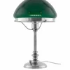 Karlskrona Lampfabrik Bordslampor|Bordslampa - Karlfeldt nickel, toppig grön