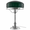 Karlskrona Lampfabrik Bordslampor|Bordslampa - Karlfeldt nickel, grön skärm