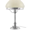 Karlskrona Lampfabrik Bordslampor|Bordslampa - Karlfeldt nickel, toppig benvit