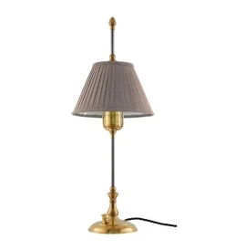 Karlskrona Lampfabrik Bordslampor|Bordslampor I Mässing|Bordslampa - Kellgren mässing, beige skärm