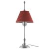 Karlskrona Lampfabrik Bordslampor|Bordslampa - Kellgren nickel, mörkröd skärm