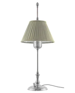 Karlskrona Lampfabrik Bordslampor|Bordslampa - Kellgren nickel, olivgrön skärm
