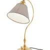 Karlskrona Lampfabrik Bordslampor|Bordslampor I Mässing|Bordslampa - Lagerlöf mässing, beige tygskärm