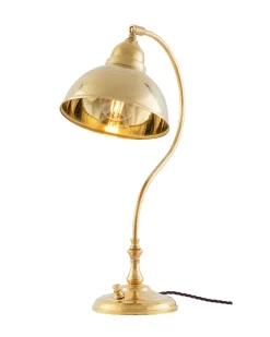 Karlskrona Lampfabrik Bordslampor|Bordslampor I Mässing|Bordslampa - Lagerlöf mässingskärm