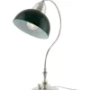 Karlskrona Lampfabrik Bordslampor|Bordslampa - Lagerlöf nickel, grön skärm