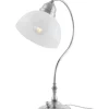 Karlskrona Lampfabrik Bordslampor|Bordslampa - Lagerlöf nickel med opalvit skärm