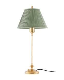 Karlskrona Lampfabrik Bordslampor|Bordslampor I Mässing|Bordslampa - Moberg 65 cm mässing, olivgrön skärm