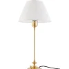 Karlskrona Lampfabrik Bordslampor|Bordslampor I Mässing|Bordslampa - Moberg 65 cm mässing, vit skärm