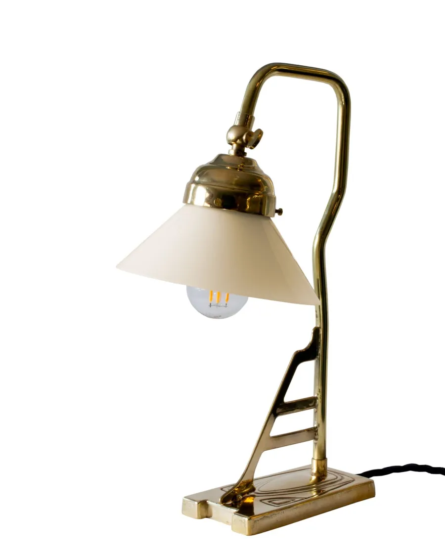 STILARS di GOBBI ANGELO S.n.c. Bordslampor|Bordslampor I Mässing|Bordslampa mässing - Modell 1900 med benvit skärm
