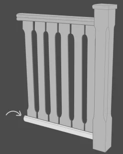 Nordingrå Trä AB Bottenstockar|Bottenstockar|Bottenlist till räcke - 21 x 55 x 2350 mm