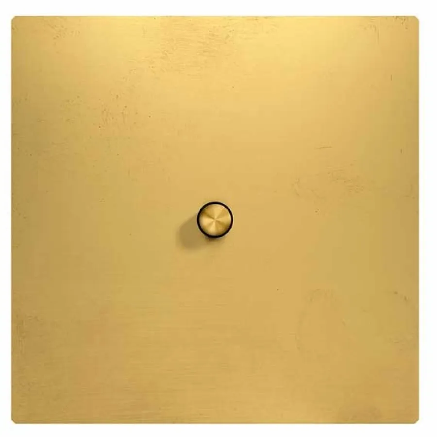 Fontini S.A. Mässing & Brons Fontini|Strömbrytare Med Dimmer|Dimmer kvadrat tryckknapp mässing - Fontini More-serien