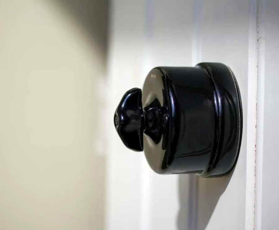 Fontini S.A. Strömbrytare Med Dimmer|Utanpåliggande Strömbrytare|Dimmer svart porslin - Fontini utanpåliggande