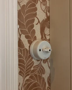 Fontini S.A. Vit Porslin Utanpå Fontini|Strömbrytare Med Dimmer|Dimmer vitt porslin - Fontini utanpåliggande