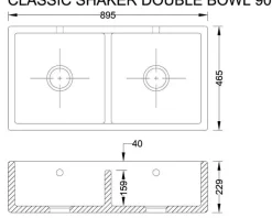 Badex AB Diskhoar I Porslin|Diskho dubbel - Shaws Classic Shaker Double 900