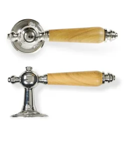 The deko style Dörrhandtag Med Rosett|Dörrhandtag - Grevgatan nickel
