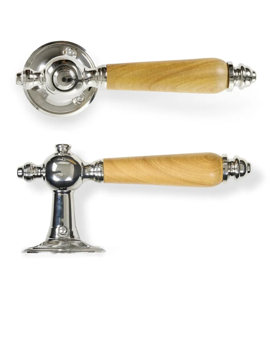 The deko style Dörrhandtag Med Rosett|Dörrhandtag - Grevgatan nickel