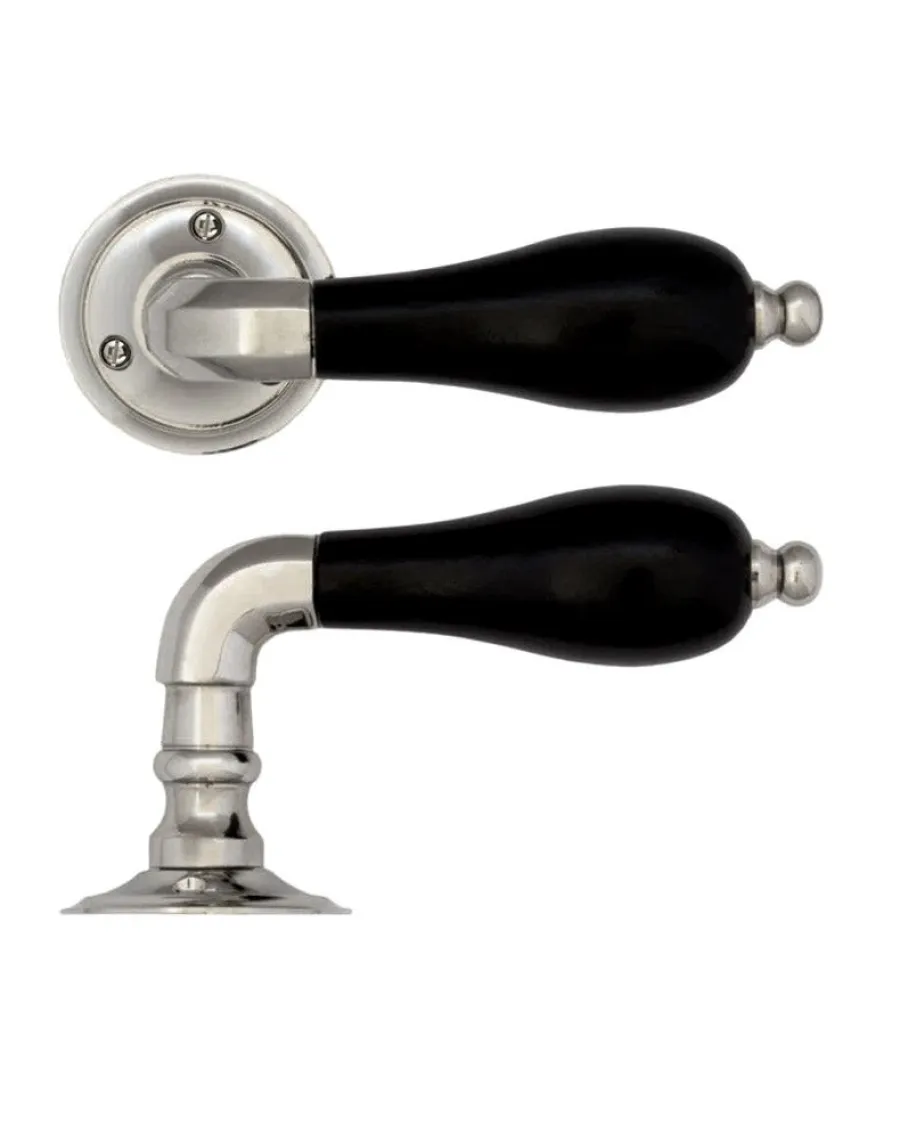 sekelskifte Dörrhandtag Med Rosett|Dörrhandtag - Låsbolaget 108 nickel